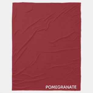 Pomegranate red colour name fleece blanket