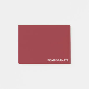 Pomegranate red colour name post-it notes