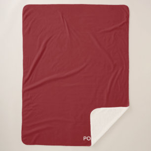 Pomegranate red colour name sherpa blanket