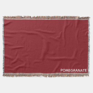 Pomegranate red colour name throw blanket