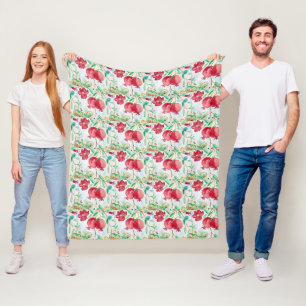 Pomegranate red fruit pattern Food Hebrew Fleece Blanket