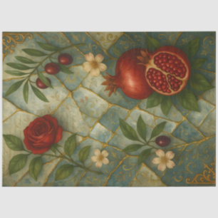 Pomegranate Rose – Ornate Botanical Fantasy Tissue Paper