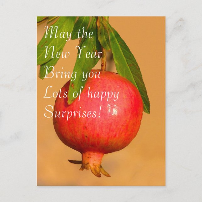 Pomegranate Rosh HaShana Postcard (Front)