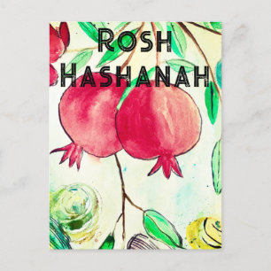 Pomegranate Rosh Hashanah Fruit Shana Tova Postcard