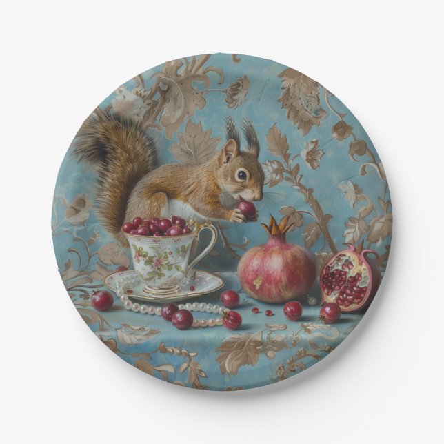 Pomegranate - Round Paper Plates (Front)