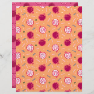 Pomegranate Scrapbook Paper
