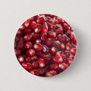 Pomegranate seeds 6 cm round badge