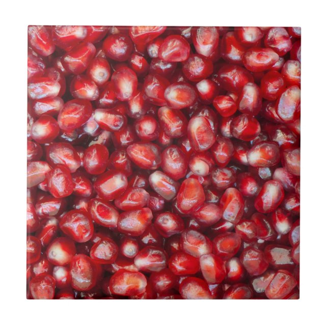 Pomegranate seeds ceramic tile (Front)