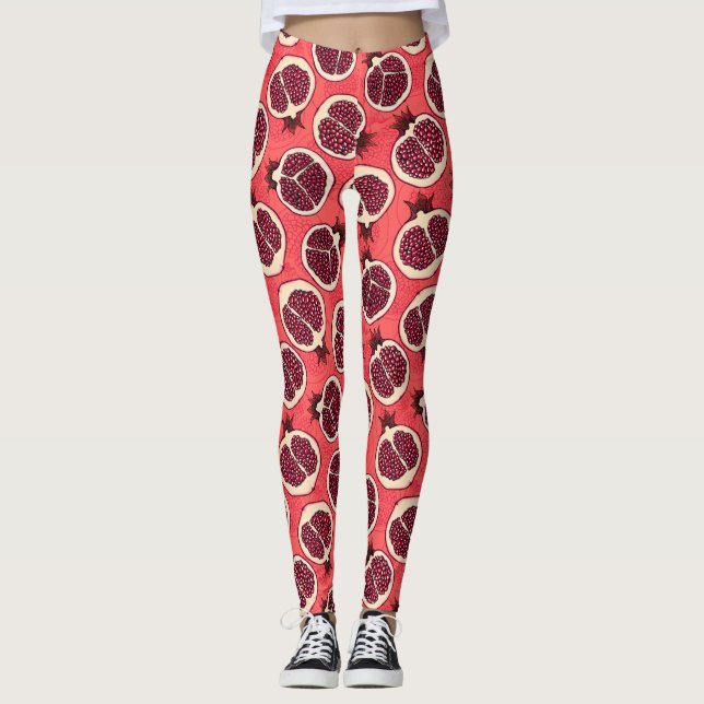 Pomegranate slices 2 leggings (Front)