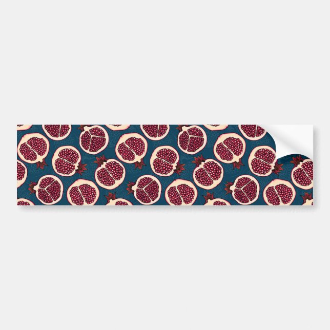 Pomegranate slices bumper sticker (Front)