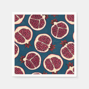 Pomegranate slices napkin
