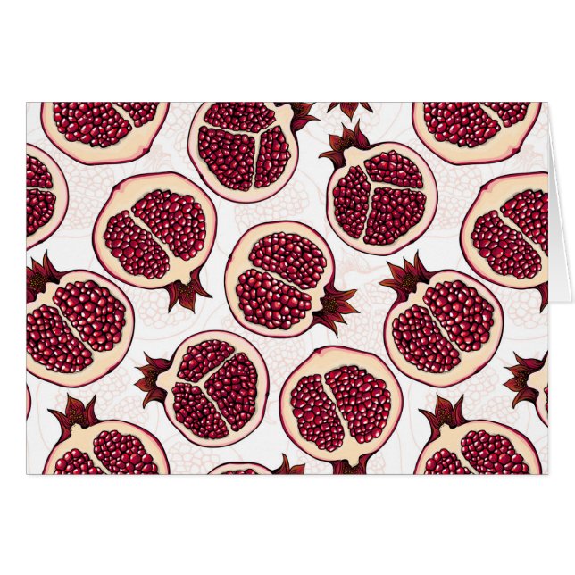 Pomegranate slices on white (Front Horizontal)