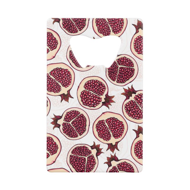 Pomegranate slices on white (Front)
