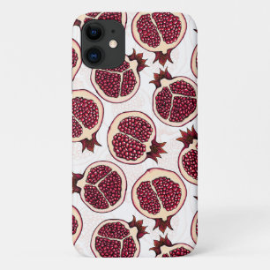 Pomegranate slices on white iPhone 11 case