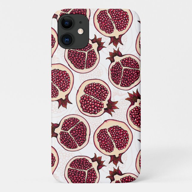 Pomegranate slices on white Case-Mate iPhone case (Back)