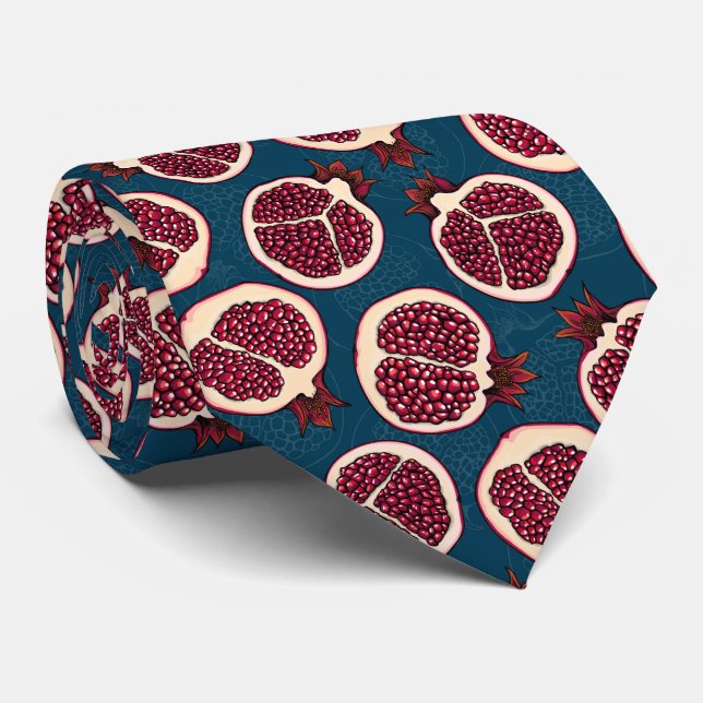 Pomegranate slices tie (Rolled)