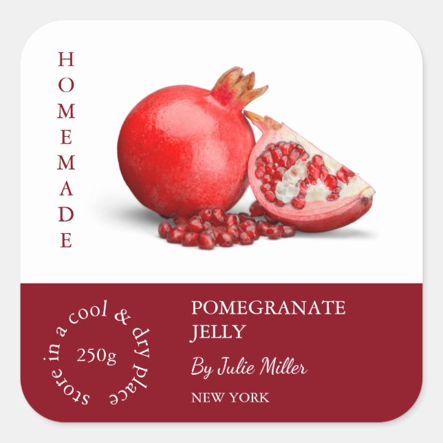 Pomegranate Small Business Label (Front)