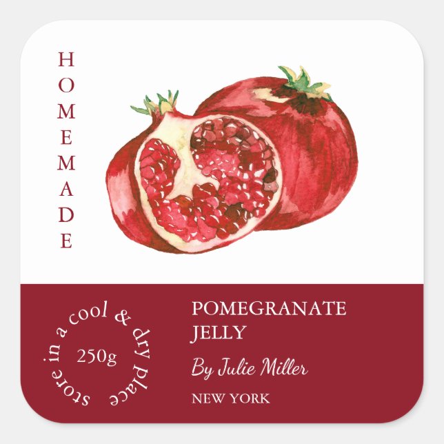Pomegranate Small Business Label (Front)