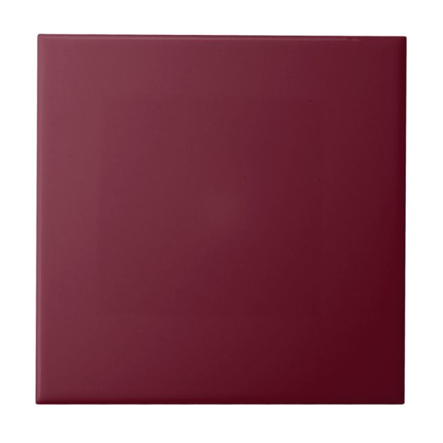 Pomegranate Solid Colour Ceramic Tile (Front)