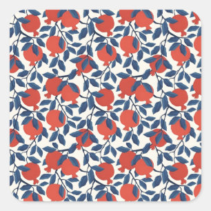Pomegranate square sticker