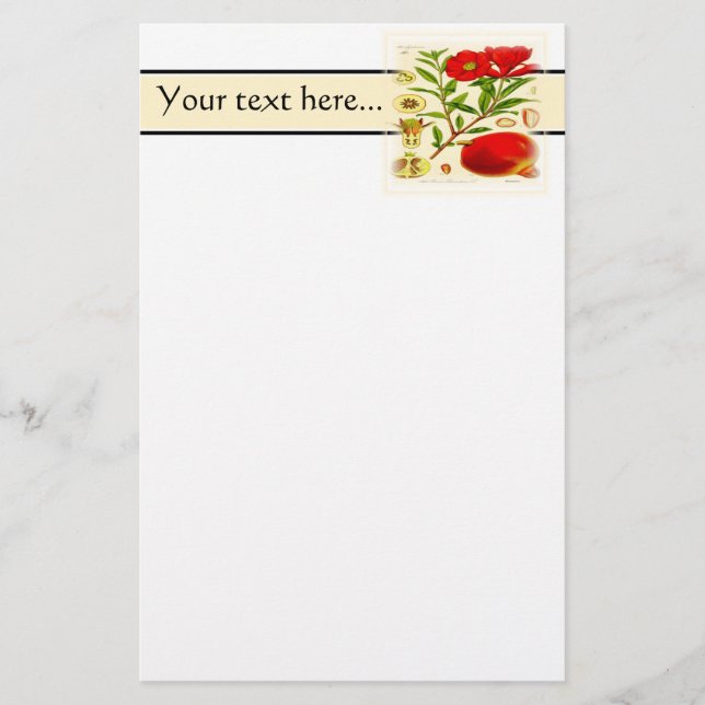 Pomegranate Stationery (Front)