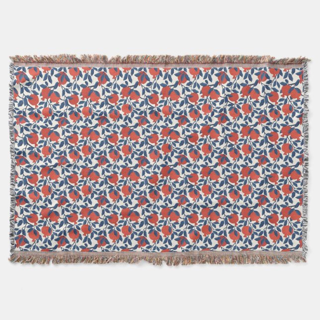 Pomegranate  throw blanket (Front)