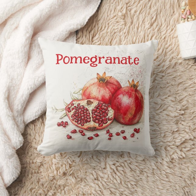 Pomegranate Throw Pillow (Blanket)