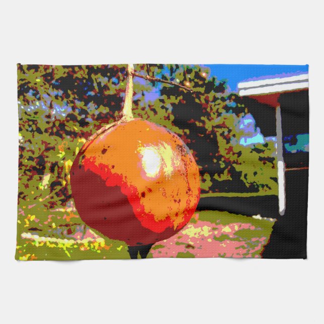 Pomegranate Tree, Florida Sunshine Tea Towel (Horizontal)