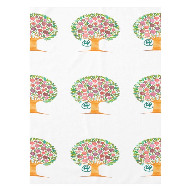 Pomegranate Tree Tablecloth  (Front)