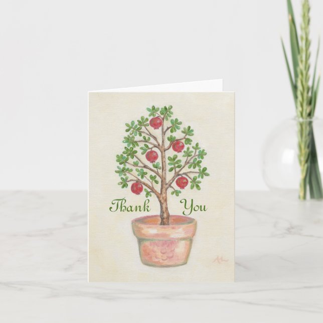 Pomegranate Tree thank you card (Front)