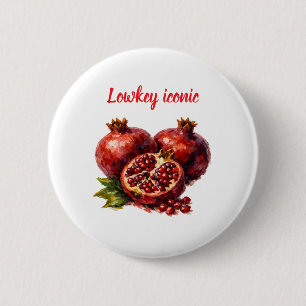Pomegranate Trendy Viral Stylo Aesthetic Elegant 6 Cm Round Badge