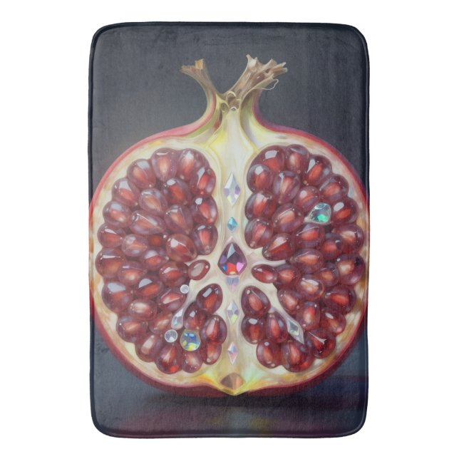 Pomegranate – Valuable Fruit for Health  Bath Mat (Front Vertical)