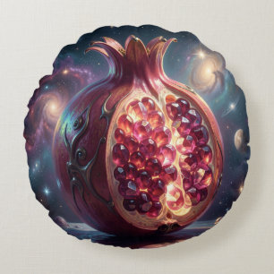 Pomegranate – Valuable Fruit for Health Round Cushion