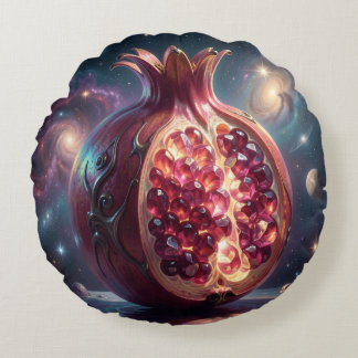 Pomegranate – Valuable Fruit for Health Round Cushion