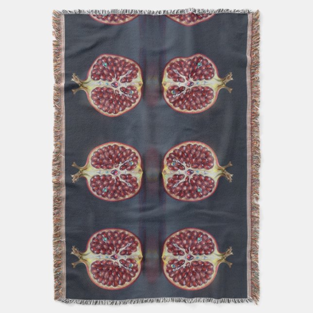 Pomegranate – Valuable Fruit for Health  Throw Blanket (Front Vertical)