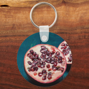 Pomegranate Vegan Fruit Gourmet Foodie Souvenir Key Ring