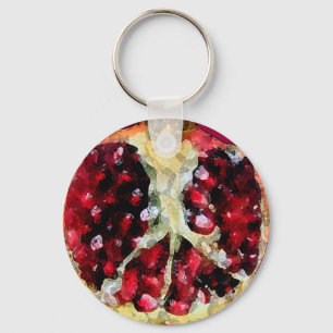 Pomegranate Watercolor - Key Chain