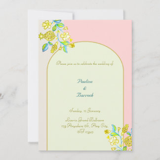 pomegranate wedding invitation