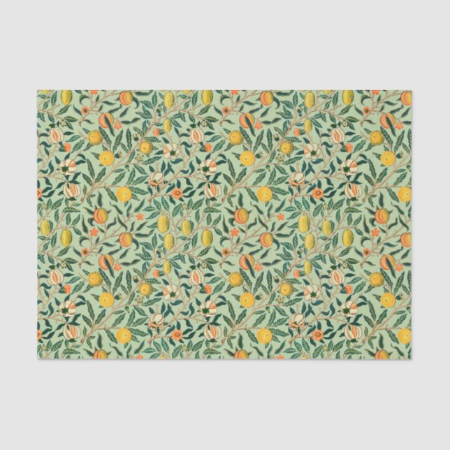Pomegranate William Morris original apple green Ti Tissue Paper (Front)