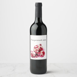 Pomegranate wine label. label