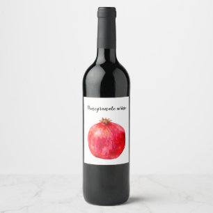 Pomegranate wine label. wine label