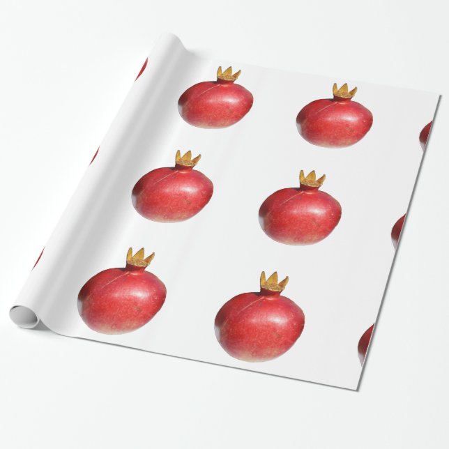 Pomegranate Wrapping Paper (Unrolled)