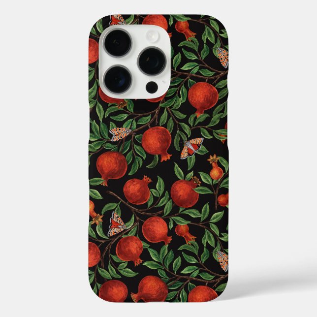 Pomegranates and Bella Moths  Case-Mate iPhone Case (Back)