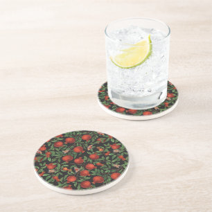 Pomegranates and Bella Moths Coaster