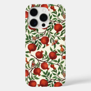 Pomegranates and Bella Moths on off white iPhone 16 Pro Case