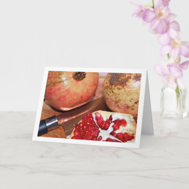 Pomegranates and Knife Card (Orchid)