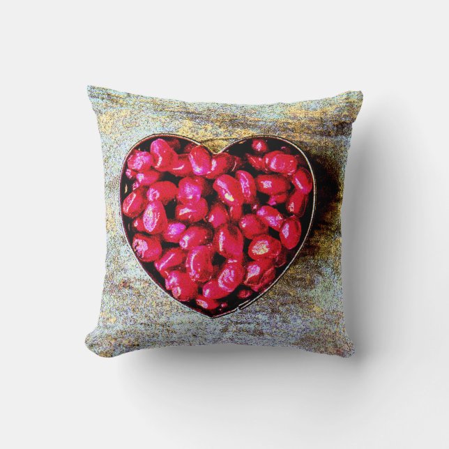"Pomegranates Heart Fruit" Cute Photo. Buy Now Cushion (Front)