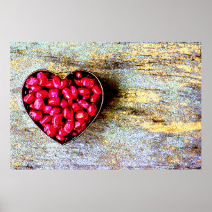 "Pomegranates Heart Fruit" Cute Photo. Buy Now Poster