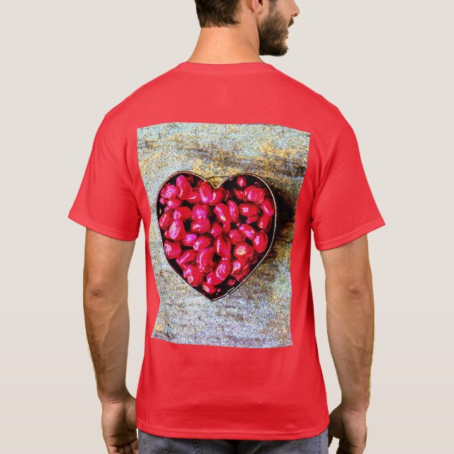 "Pomegranates Heart Fruit" Cute Photo. Buy Now T-Shirt (Back)