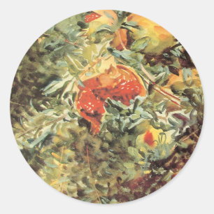 Pomegranates II by John Singer Sargent Classic Round Sticker